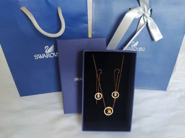 Baixouuu!!!KIT SWAROVSKI - COLAR E BRINCOS