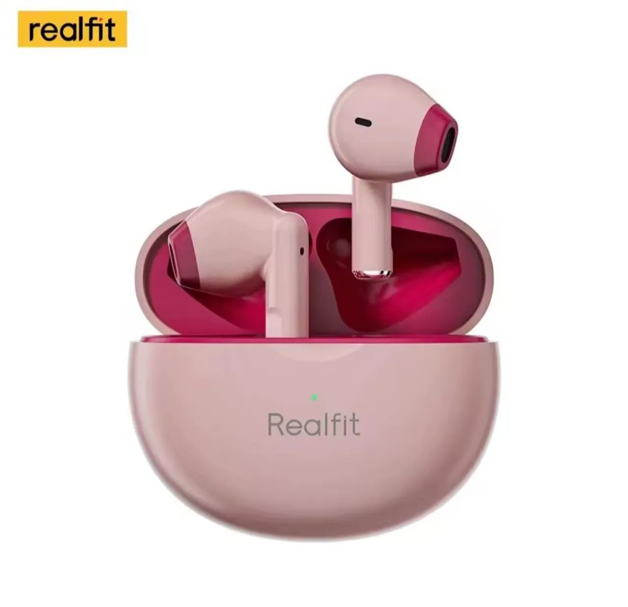 Fone De Ouvido In-ear Sem Fio Realfit Tws Realfit F2 Tws F2 Rosa Com Luz de Led - Promo