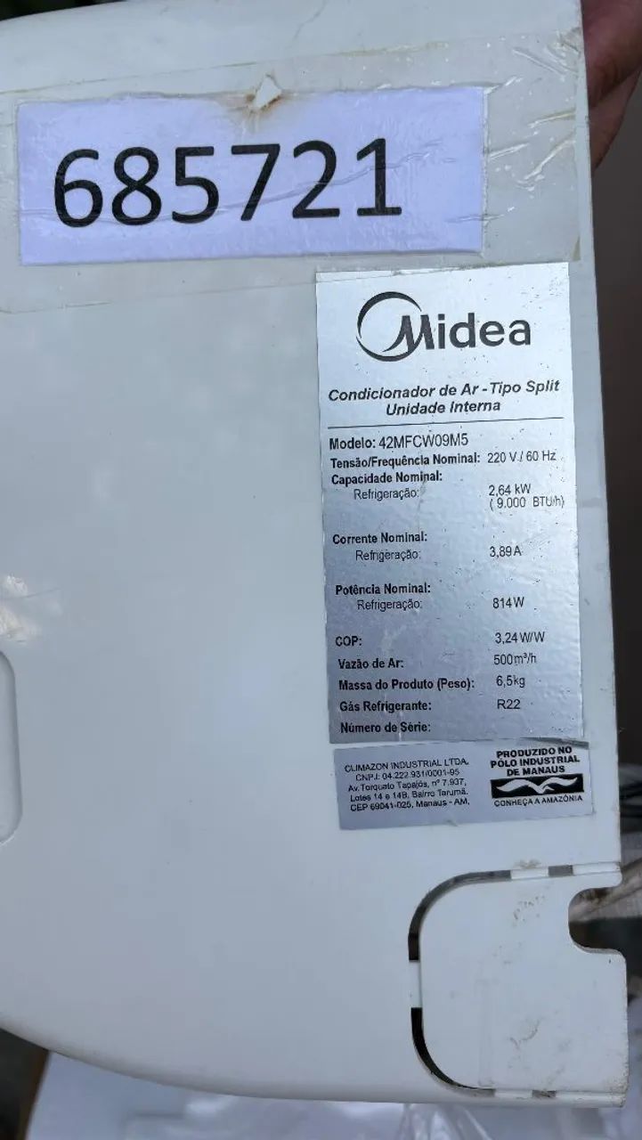 Ar Condicionado Split Springer Midea 9000 BTUs Frio 220V 38KCX09S5 - Foto 4