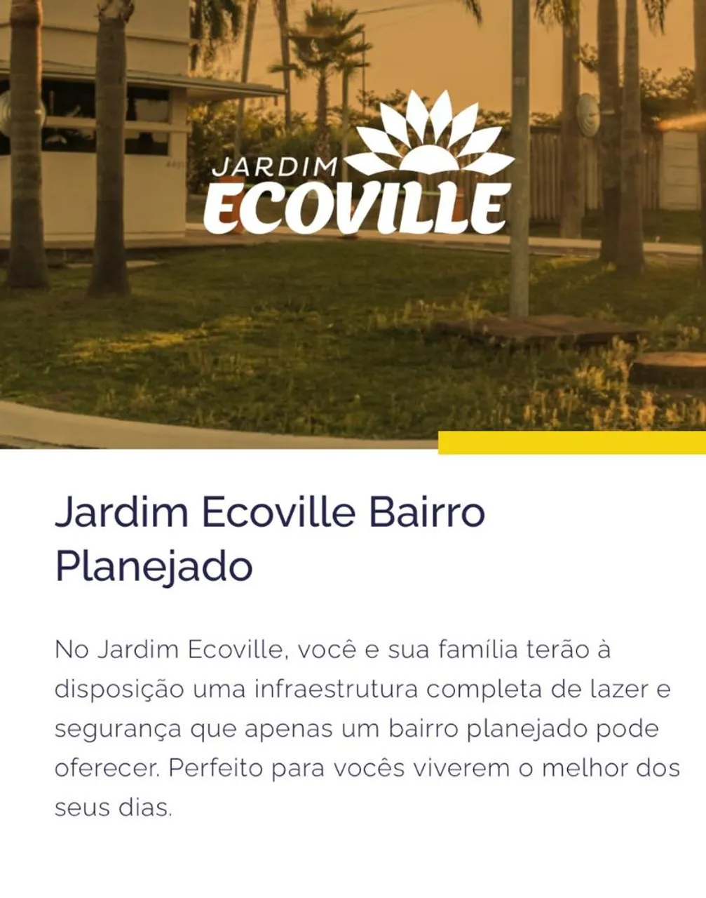 Terreno Ecoville leste - Oportunidade