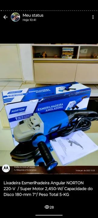 Esmerilhadeira Lixadeira Serralheria Serralheiro Marcenaria Oficina  - Foto 6