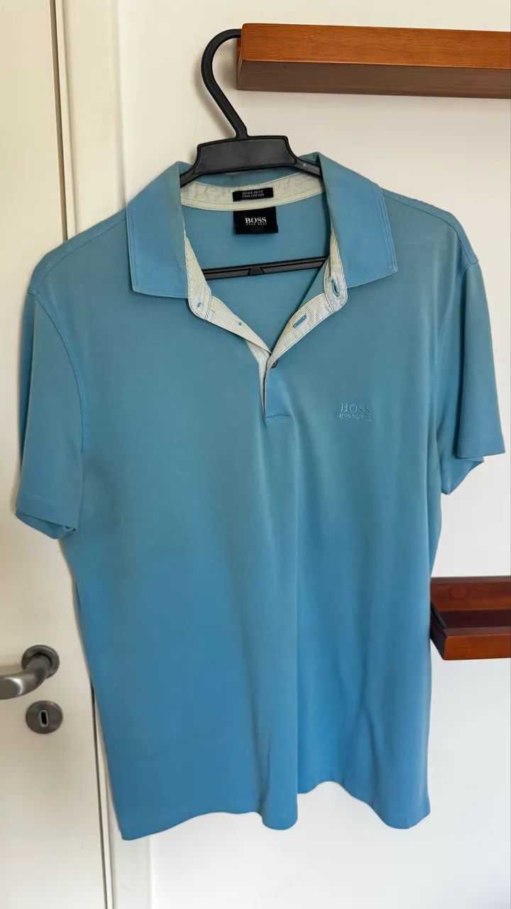 Polo Hugo Boss M Azul claro