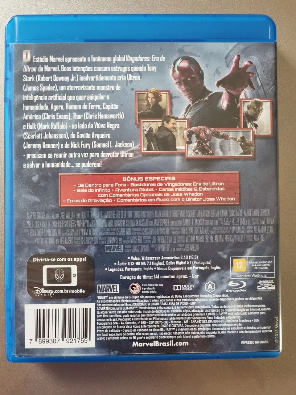 Filme em Blu-ray Vingadores: Era de Ultron - Foto 2