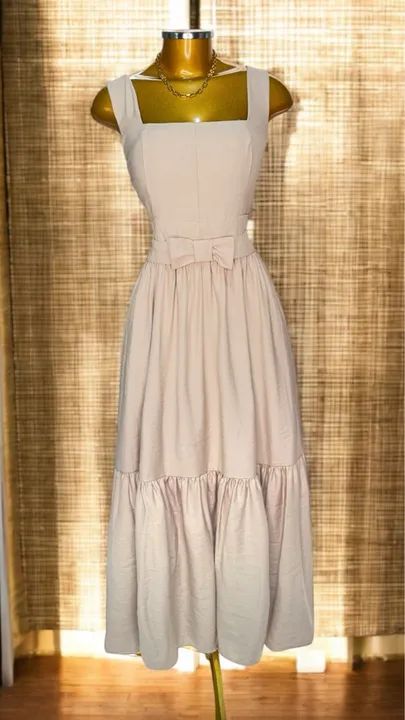 Vestido em linho cor Nude  - Foto 4