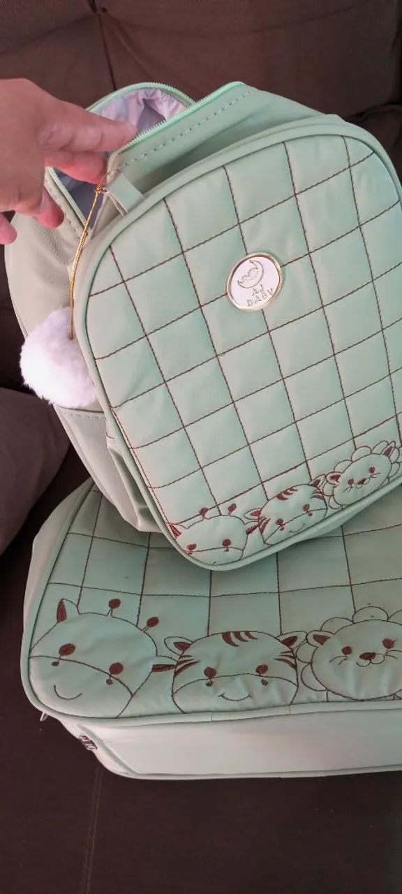 Conjunto de Bolsas para Bebê - Verde Claro - Foto 2