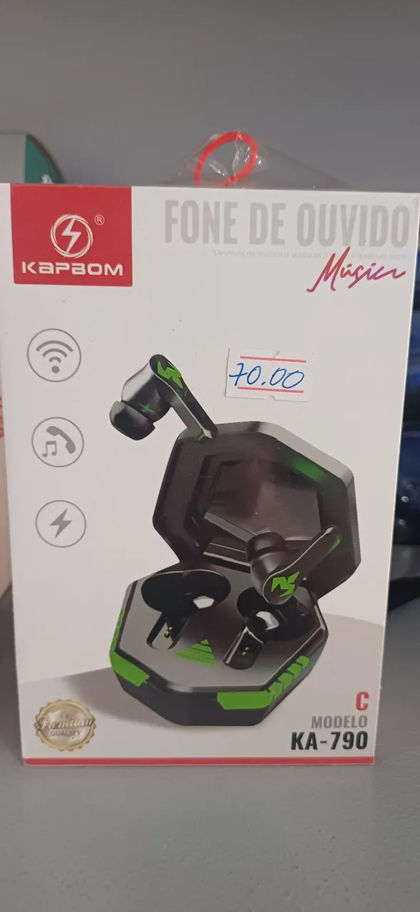 Fone de Ouvido Bluetooth Kapbom KA-790