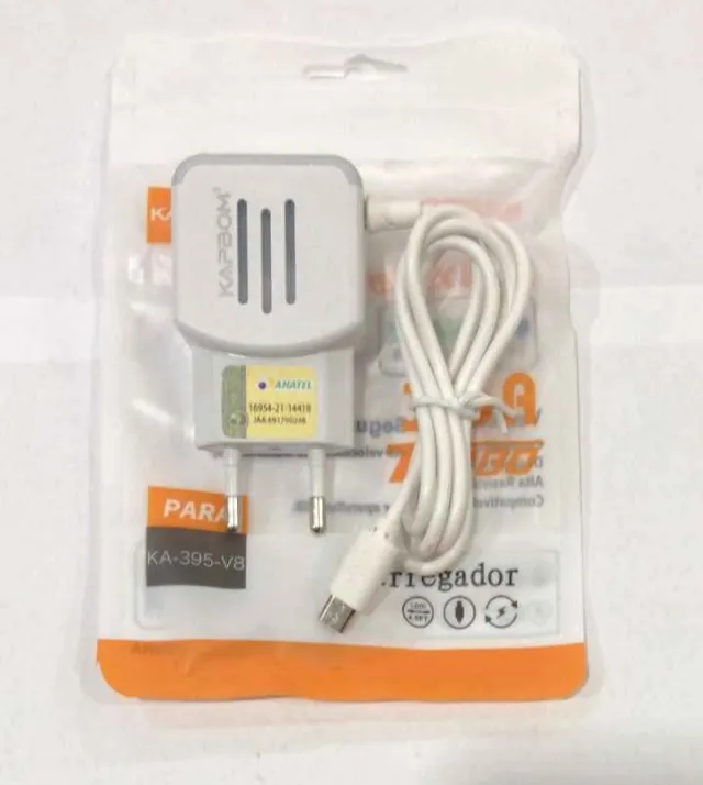 Carregador De Celular V8 Turbo Original Kapbom Duas Portas Usb