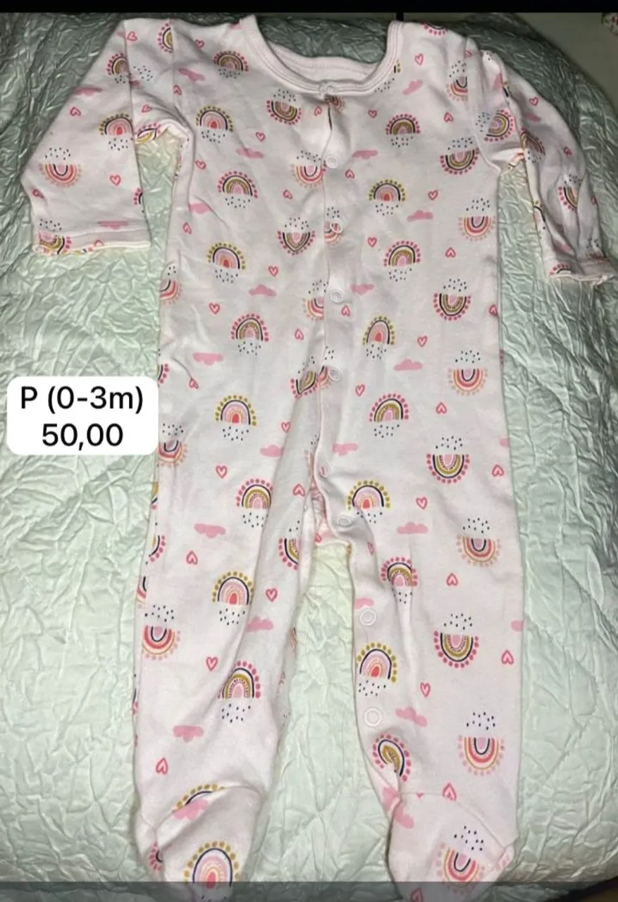 Macacão Bebê Arco-íris P (0-3m)