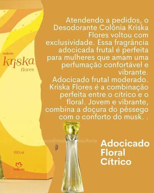 Perfume Natura Kriska " Flores" 100ml - Foto 2