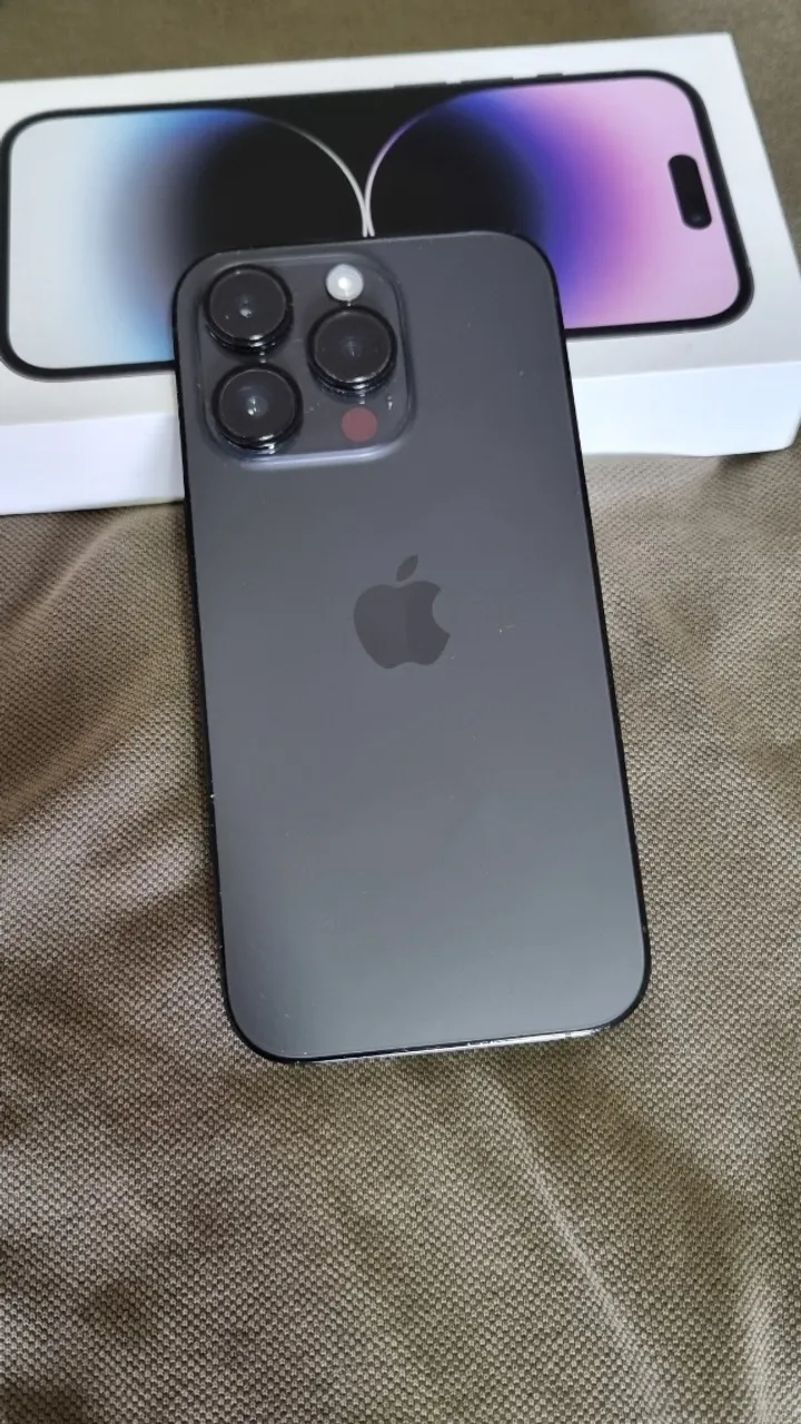 iPhone 14 pro completo na caixa com acessórios