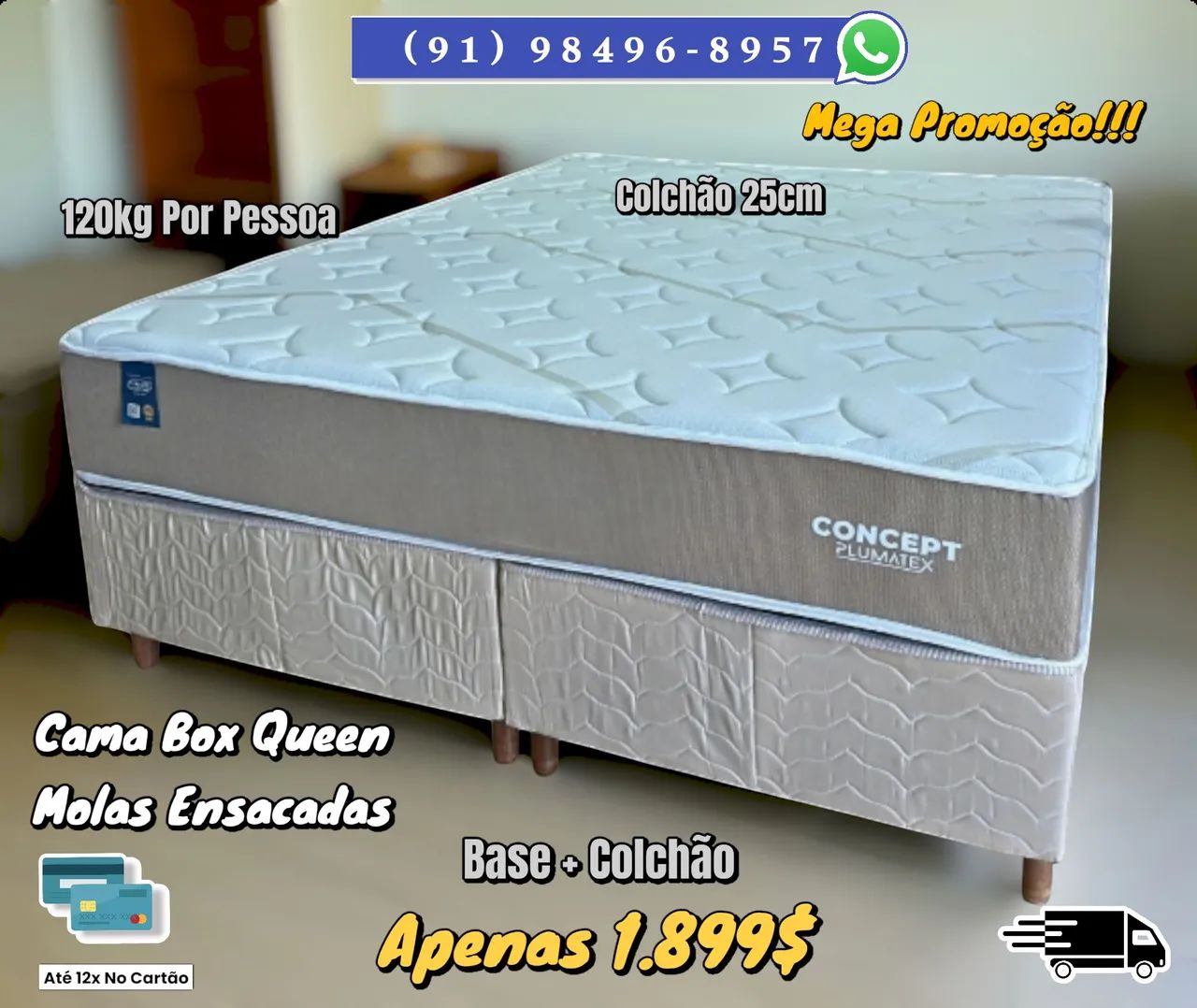 Cama Box Queen Molas Ensacadas