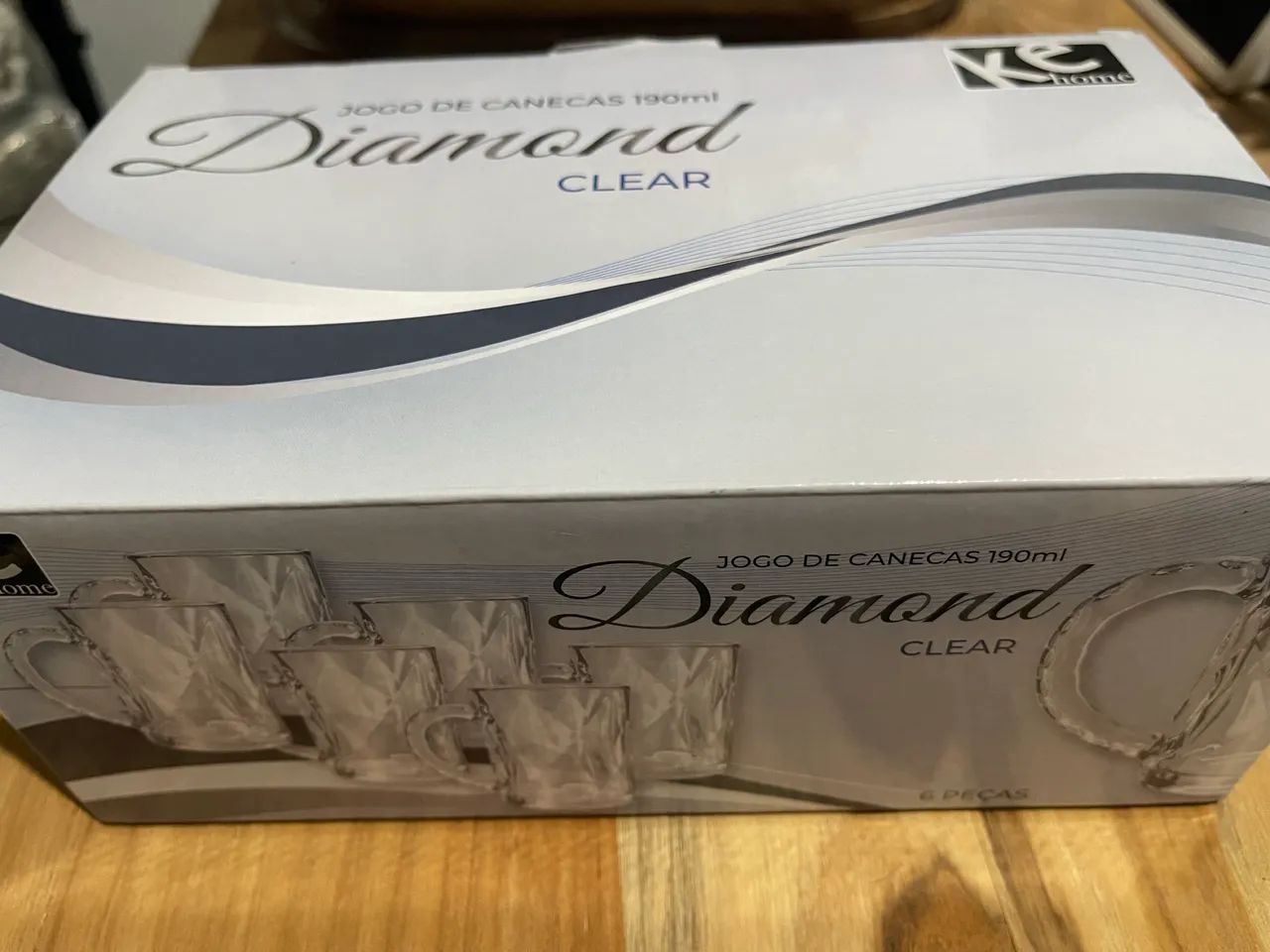 Jogo de Canecas 190ml - Diamond Clear - Foto 2