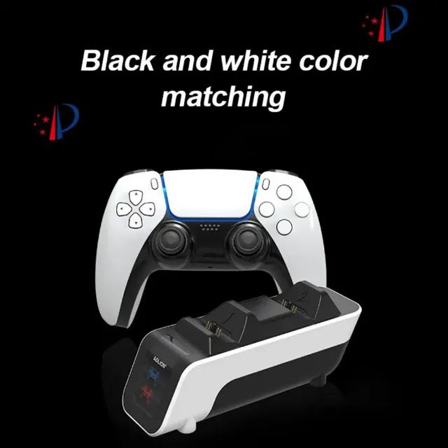 Carregador Duplo Aolion para Controle de Playstation 5 - USB Tipo-C com Indicador LED - Foto 5