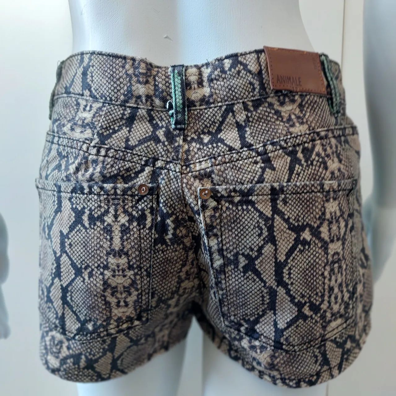 Animale Short Jeans Animal Print Verde - Foto 2