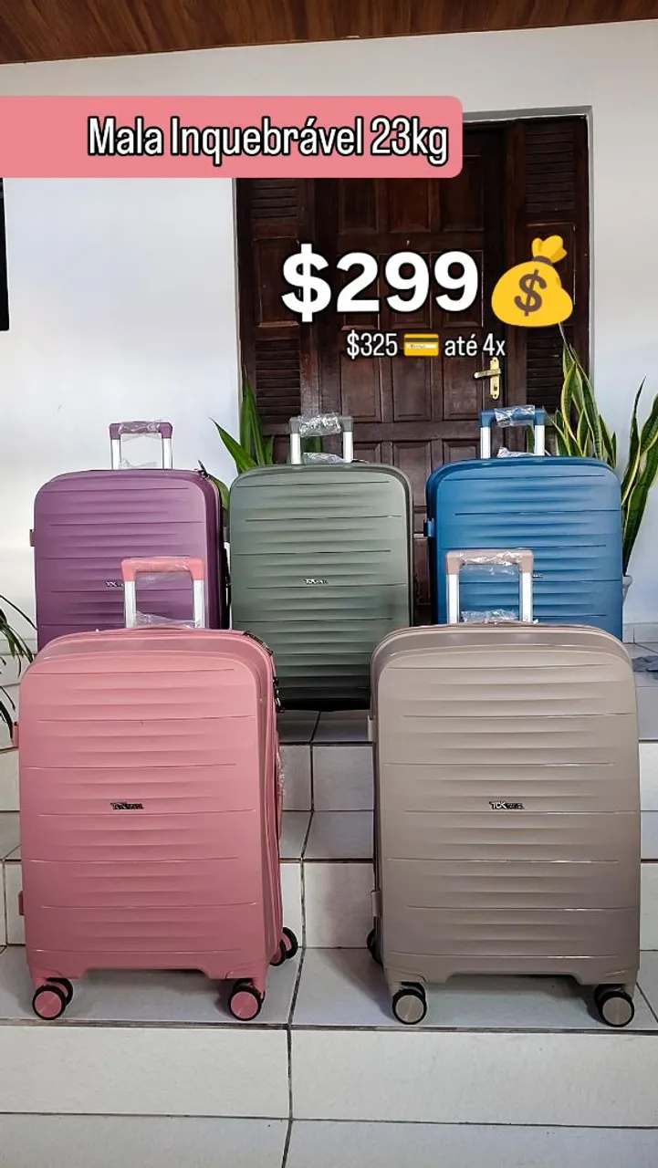 Mala Inquebrável 23kg - Diversas Cores