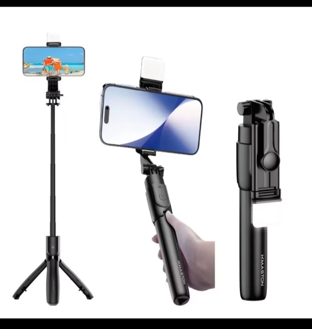 Tripé para Celular Selfie Stick Bluetooth Suporte para Smartphone - Foto 2