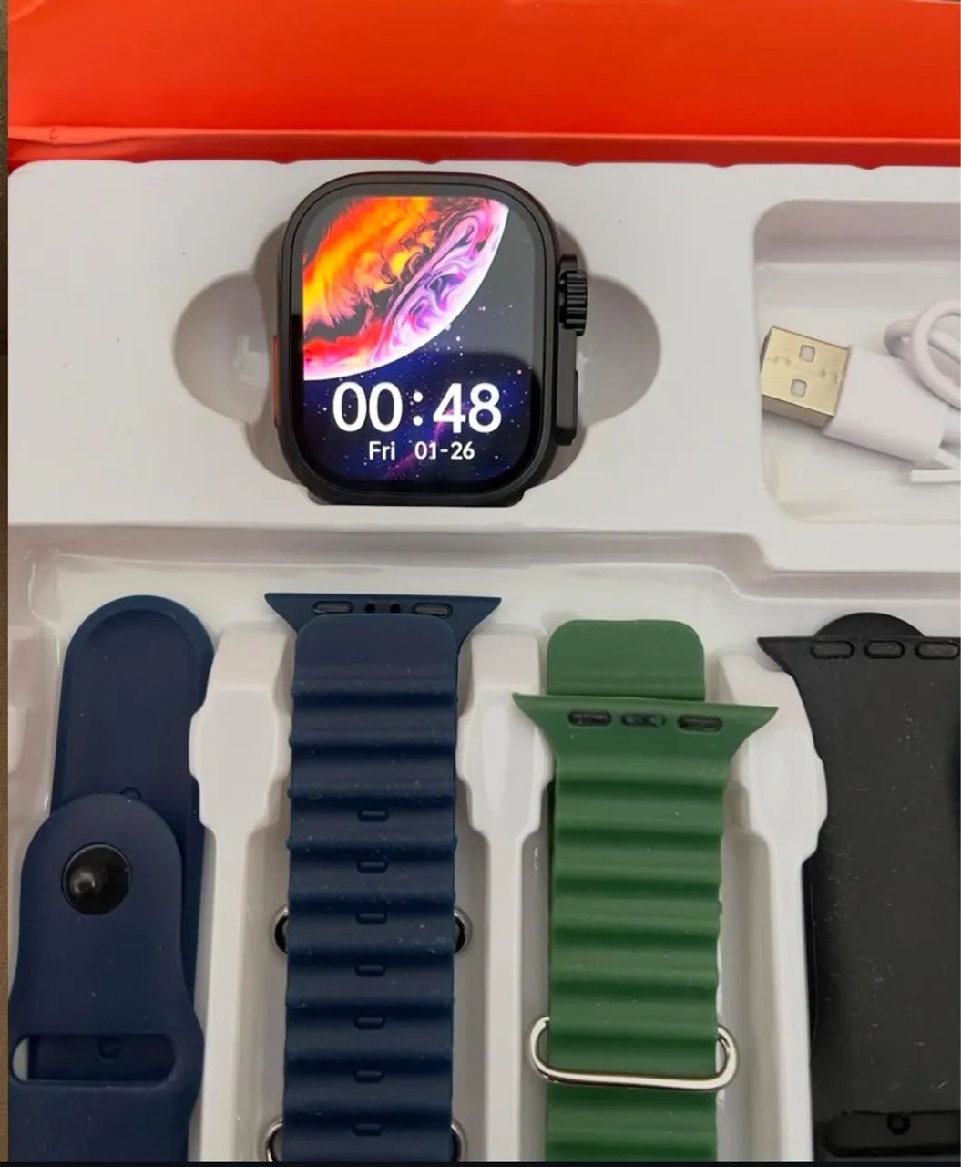 Smartwatch Ultra 8 - Tela Amoled, 7 Pulseiras