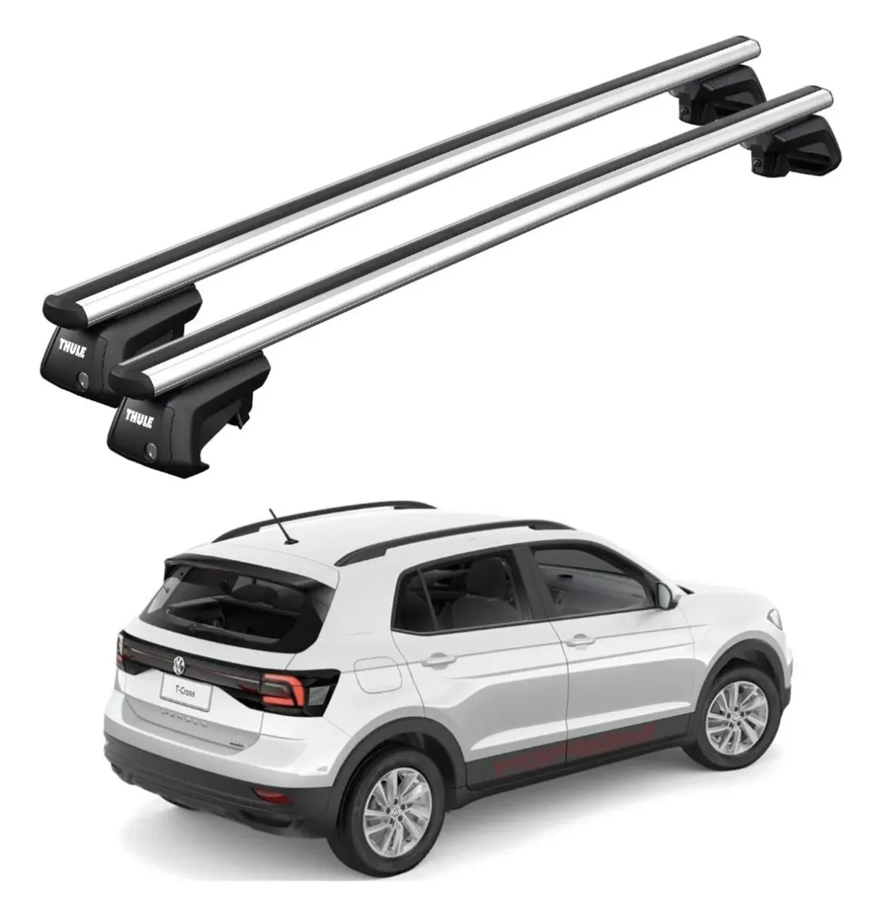 Rack de Teto Thule Completo - Carros com Longarina 