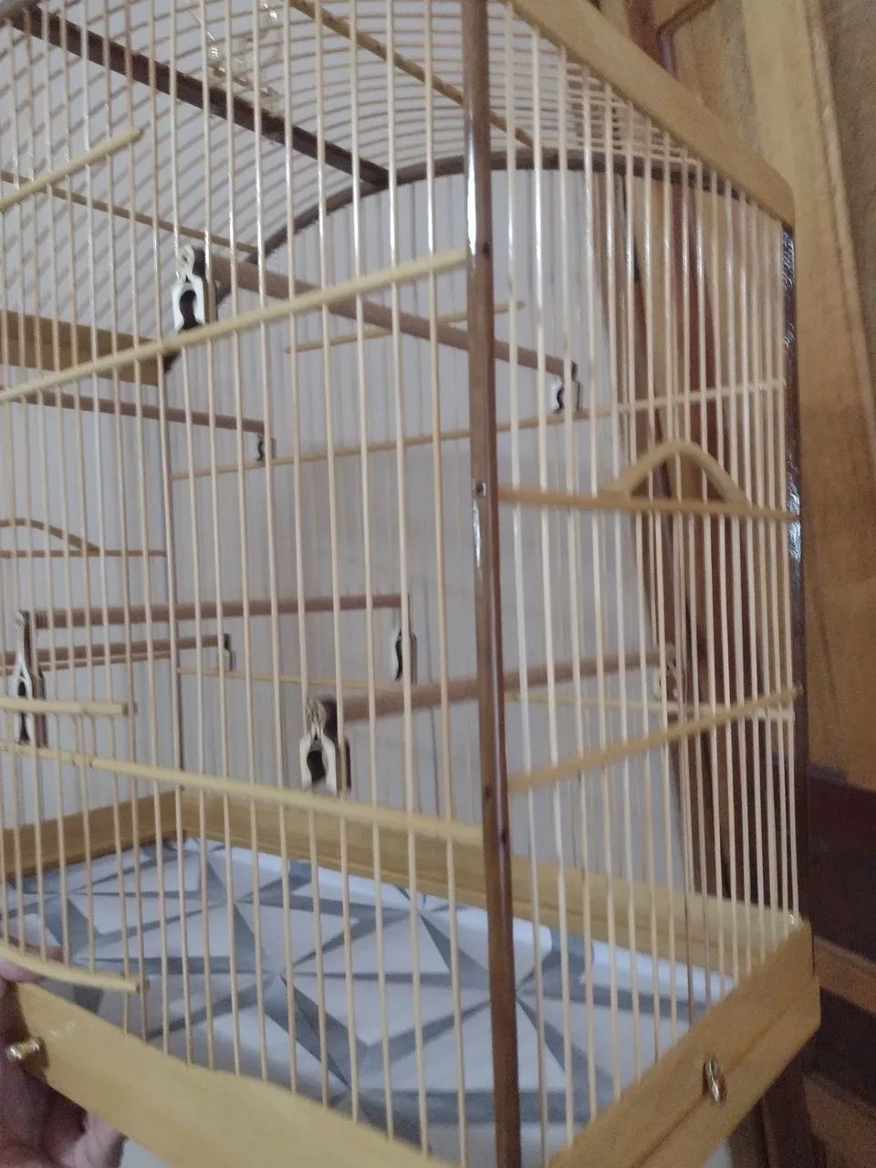Gaiola parafusada de marfim serve para bicudo, curió, canário e outros - Foto 2