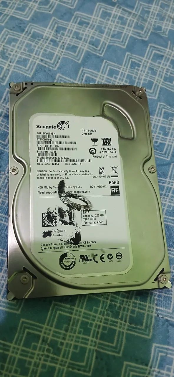 HD 250 GB - funcionando, formatado e testado64960489233923120