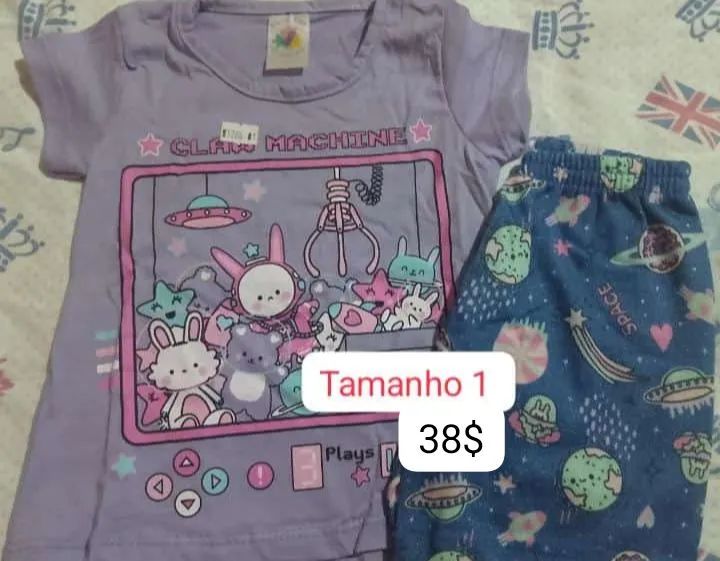 Conjunto de Roupa Infantil - Menina - Tamanho 1
