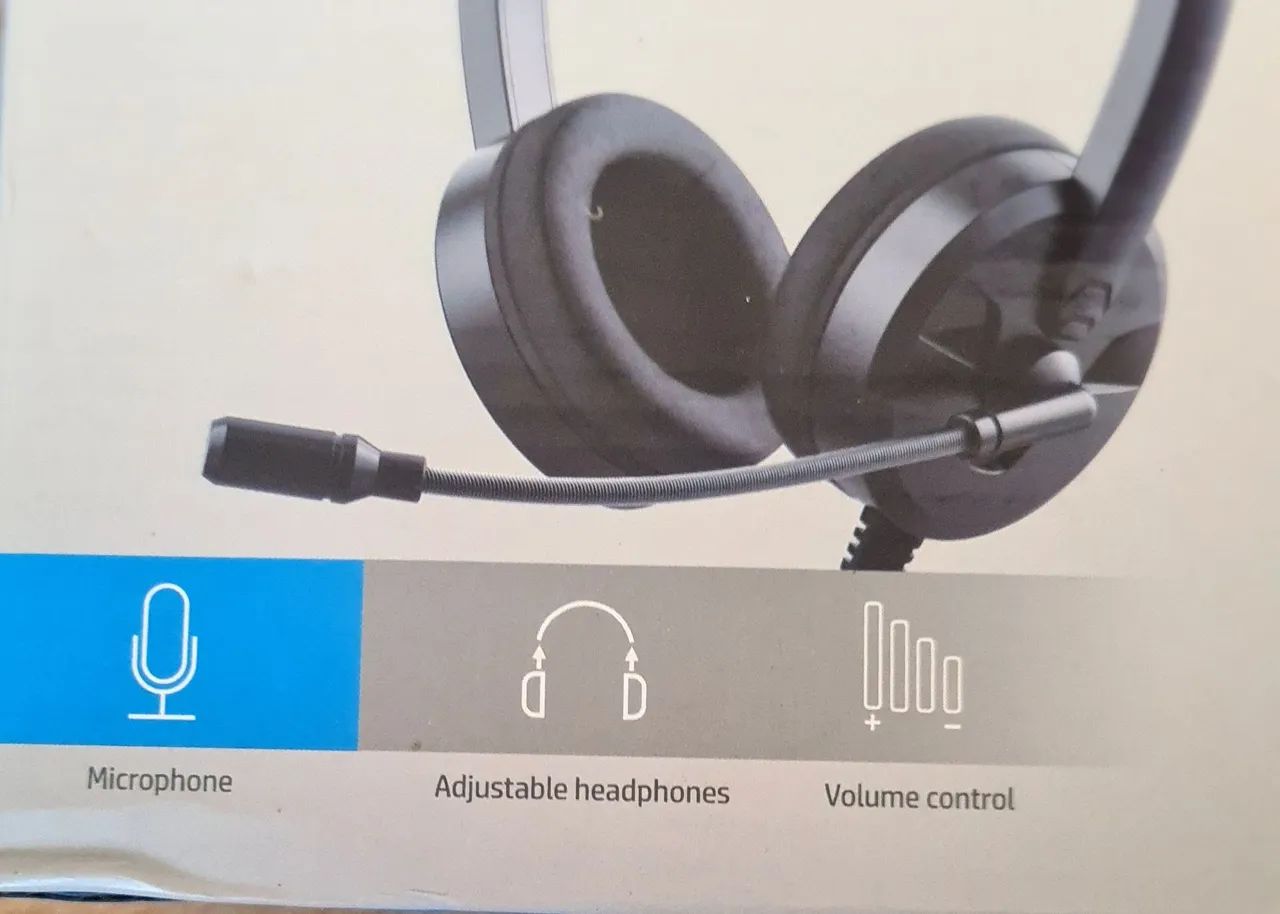 FONE DE OUVIDO HEADSET COM MICROFONE HP - Foto 2
