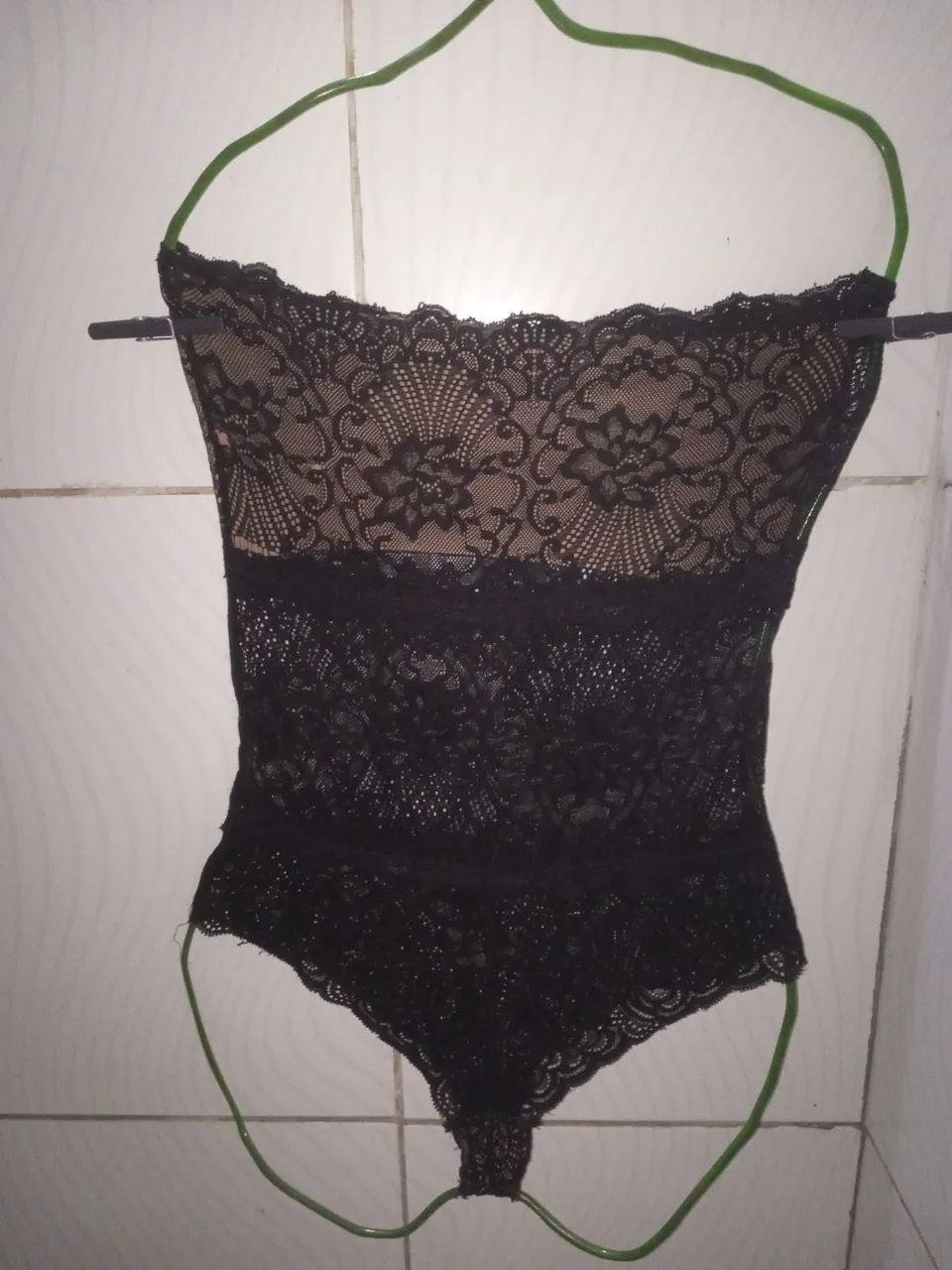 Body de Renda Preto Feminino M  - Foto 2