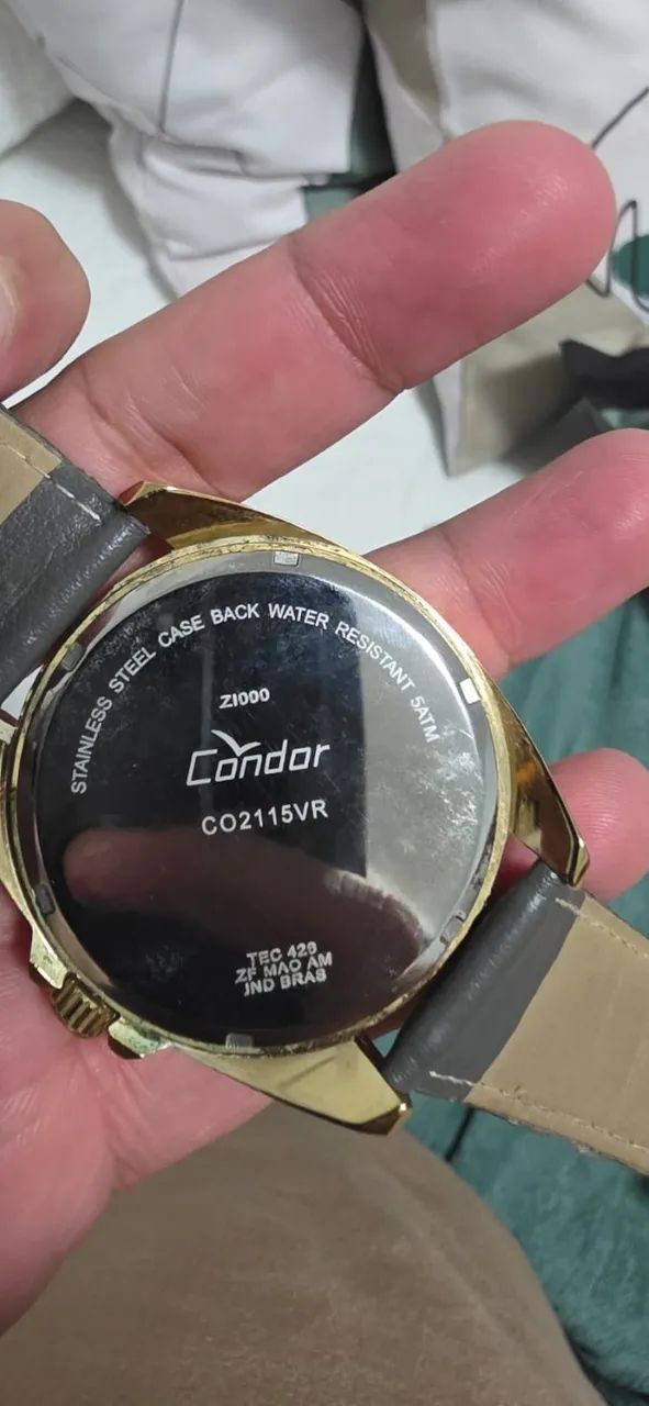Relógio Condor Masculino Dourado - Foto 2
