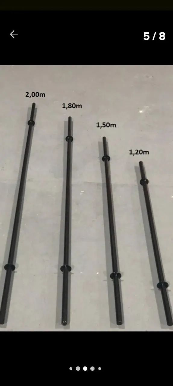 Barras para exercícios de musculação a partir de $60