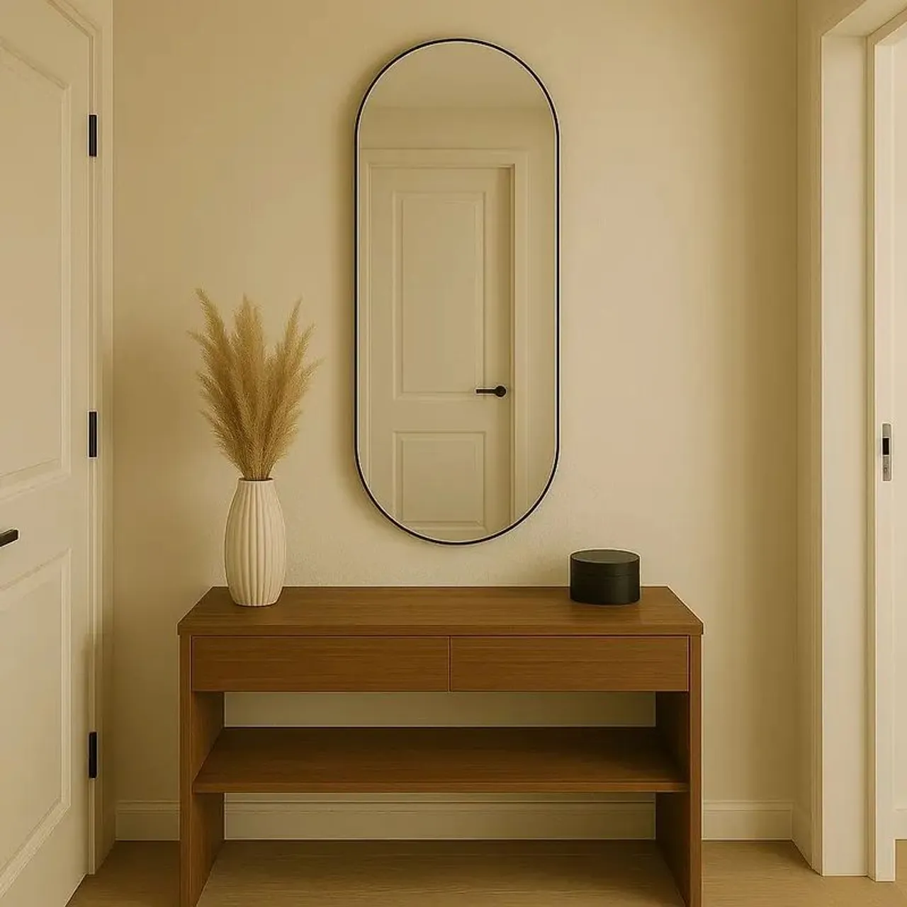 Espelho Oval com Moldura para Decoração