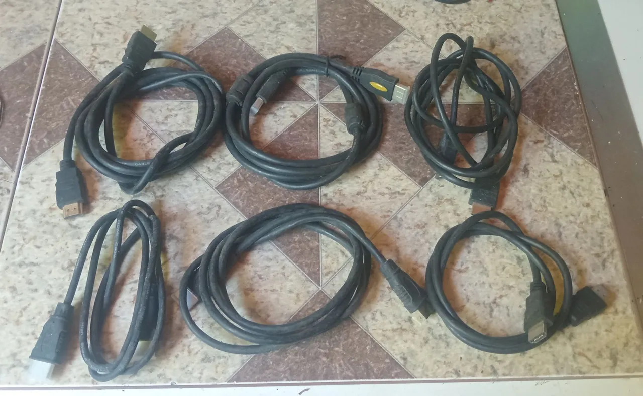 6 Cabos HDMI para TV - Diversos Tamanhos