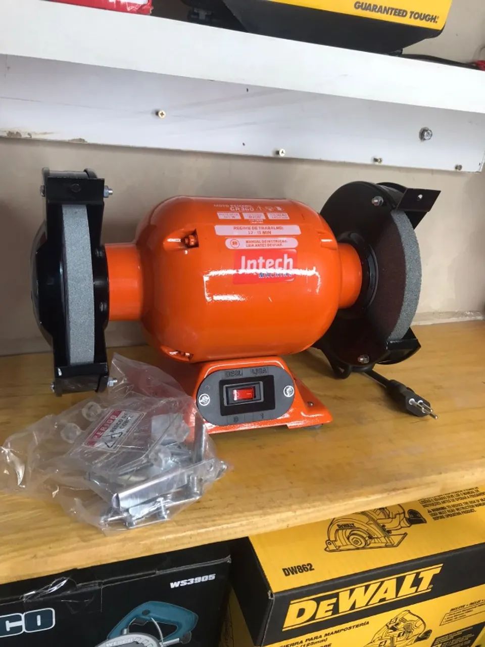 (Novo)  Moto Esmeril De Bancada 1/2 Hp Gr360 Intech Machine Bivolt 110v/220v
