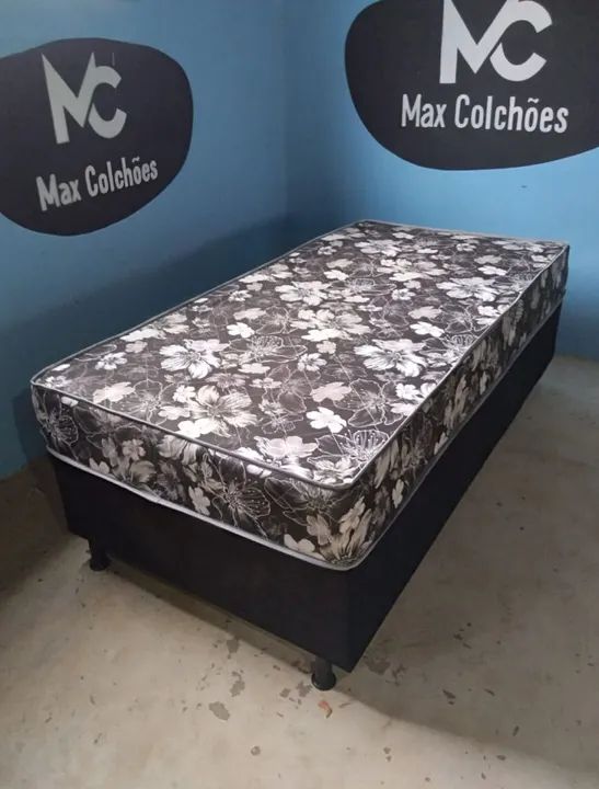 Cama box solteirão com molas bonnel - Novas - Foto 2