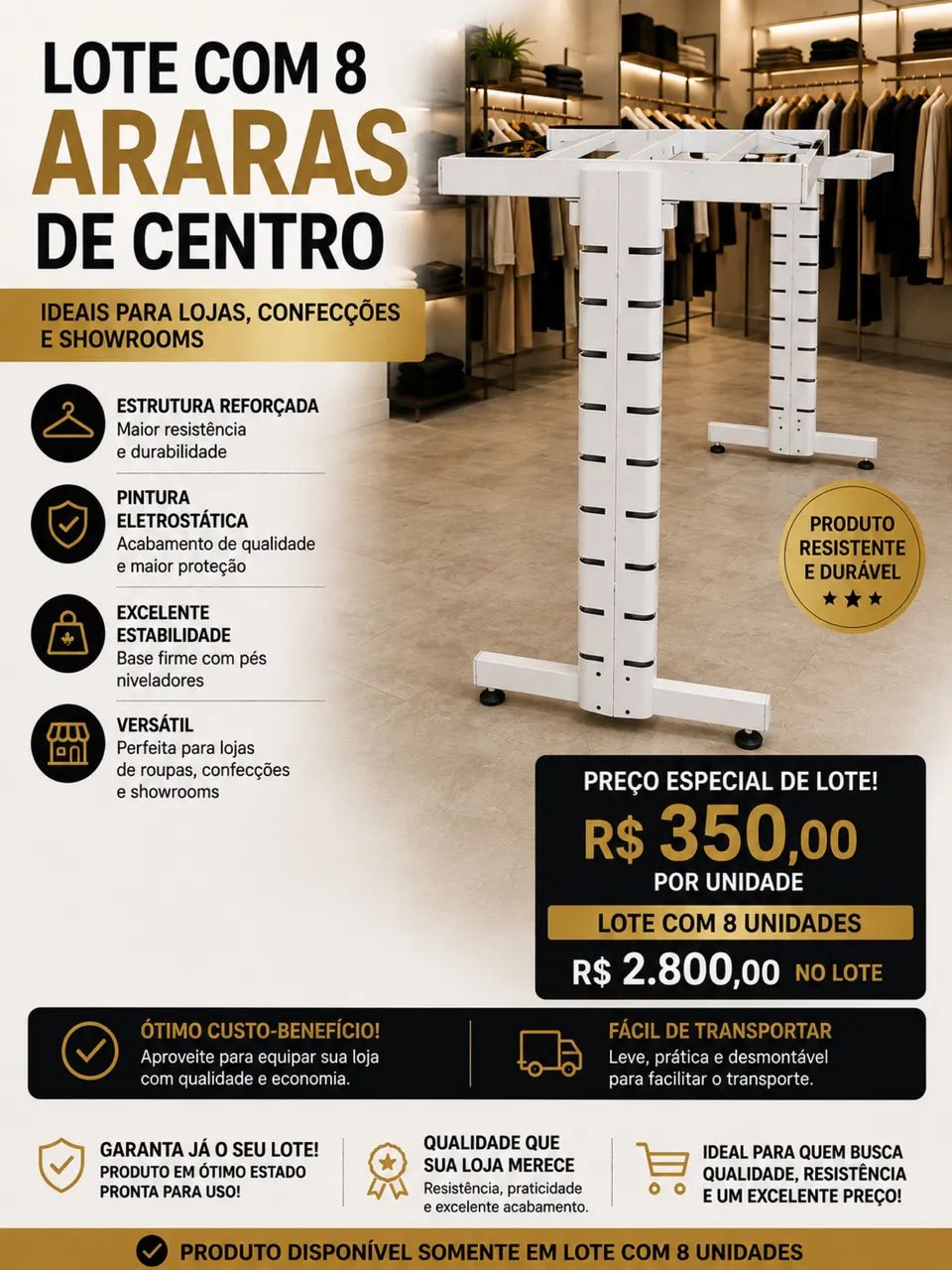Araras premium em ótimo estado 