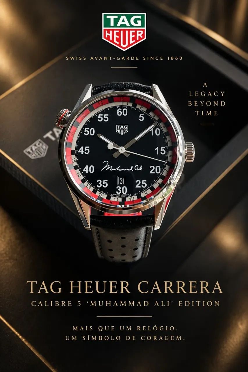 Tag Heuer - Mohammed Ali (Qualidade Super) 