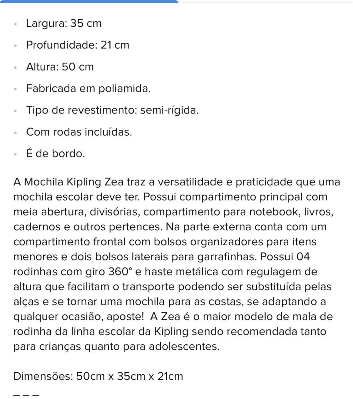 Mochila Kipling Original de rodinhas  - Foto 2