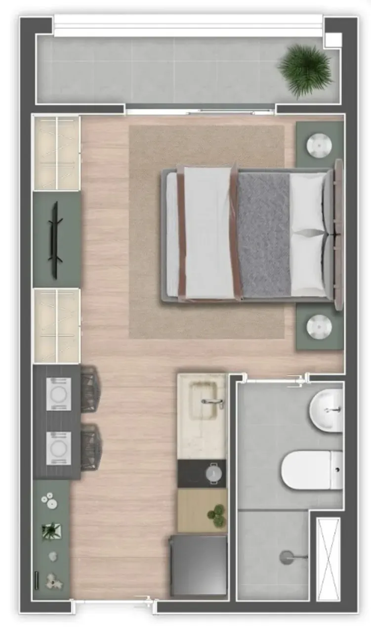 PLANTA 21m²