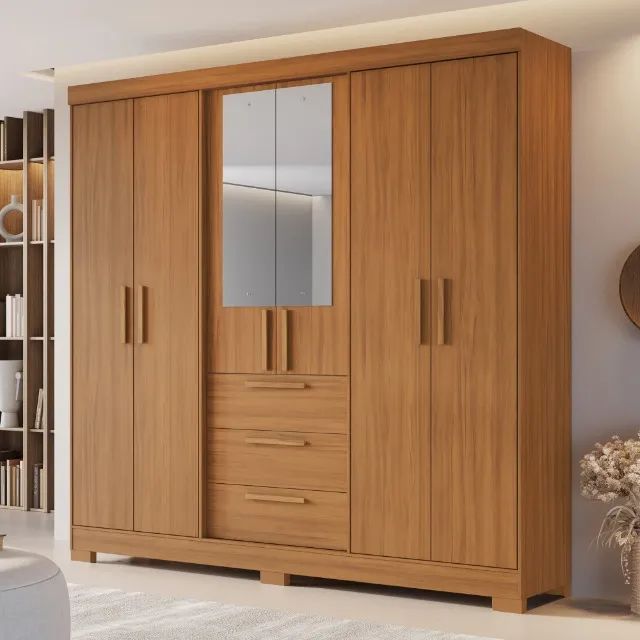 Roupeiro Notavel NT 6030 com 6 Portas e 3 Gavetas