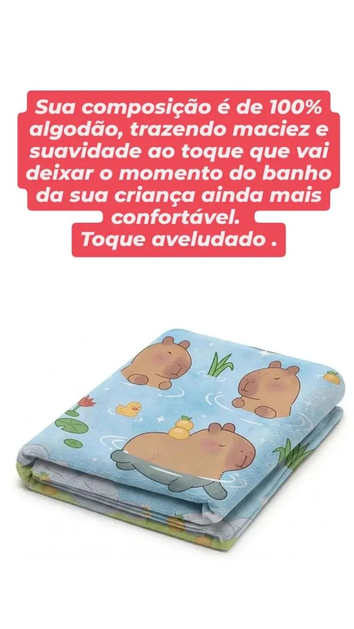 Toalha de Banho Döhler CAPIVARA aveludada  - Foto 2