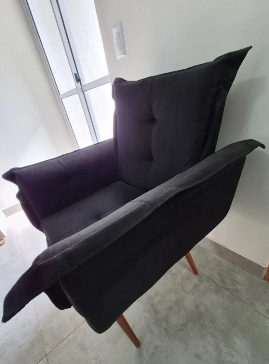 Poltrona Sued Preto - Foto 2