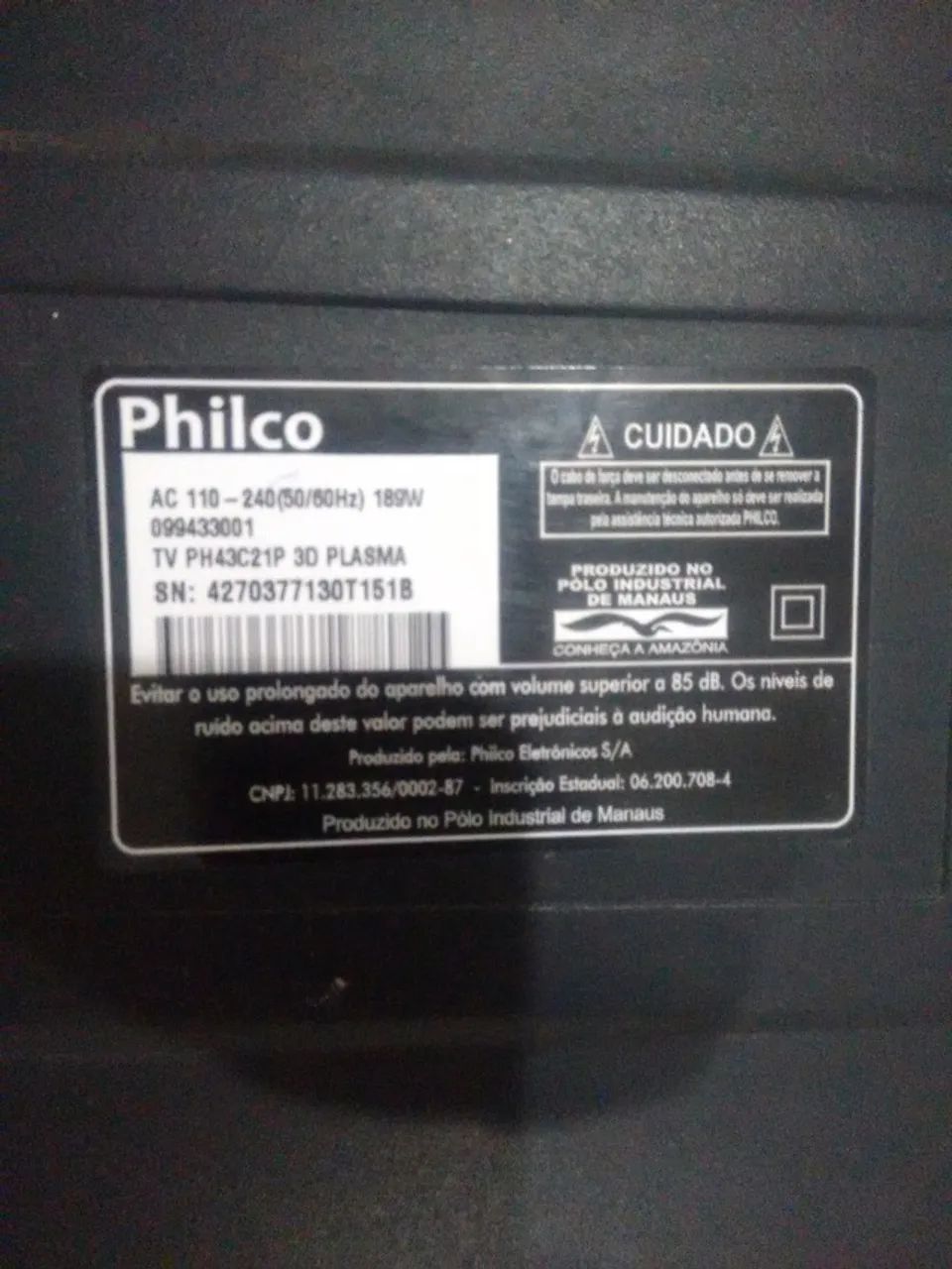 TV Philco 43 polegadas Plasma PH43C21P - Foto 3