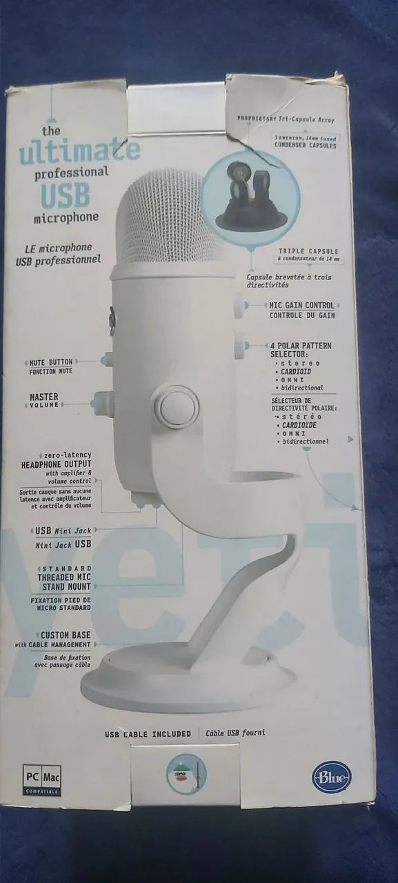 Microfone blue Yeti ultimamente usb profissional  - Foto 3