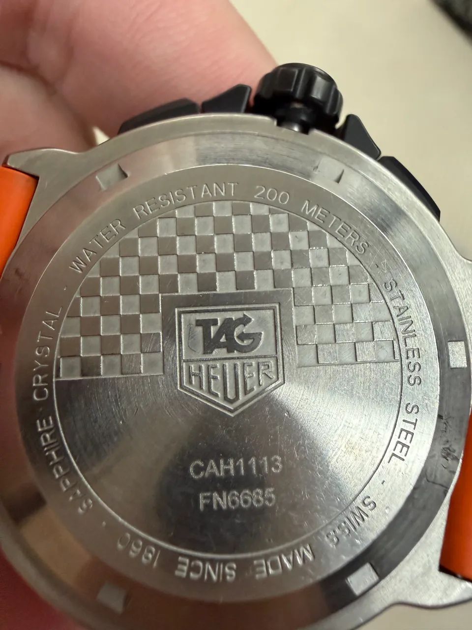 Relógio TAG F1 Laranja Cronógrafo  - Foto 4