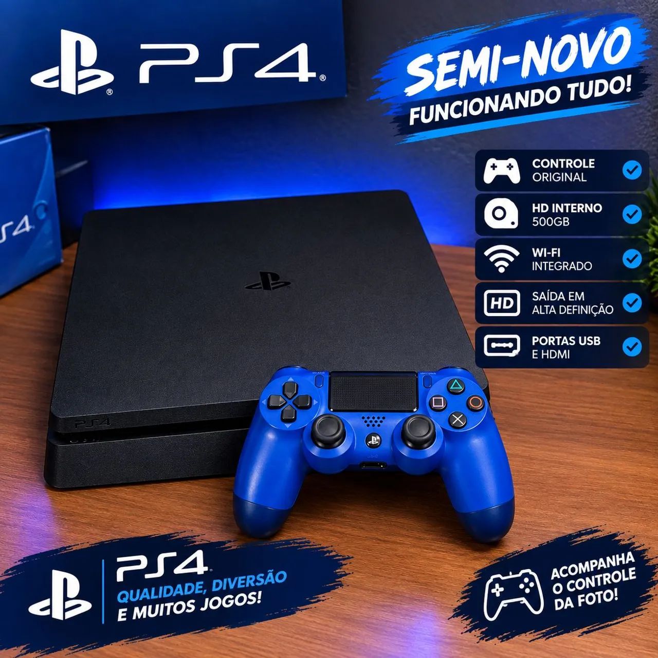 Ps4 slim Novo