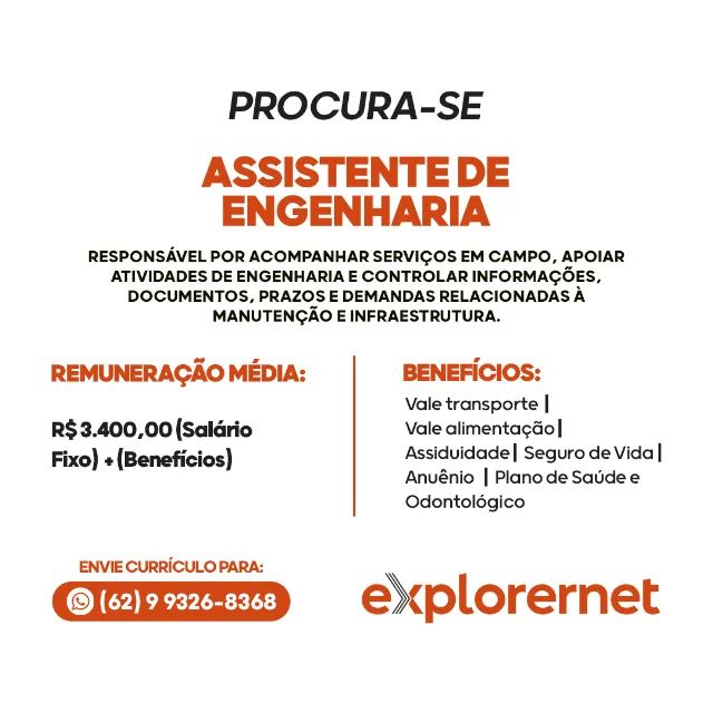 ASSISTENTE DE ENGENHARIA - ANAPOLIS GO 