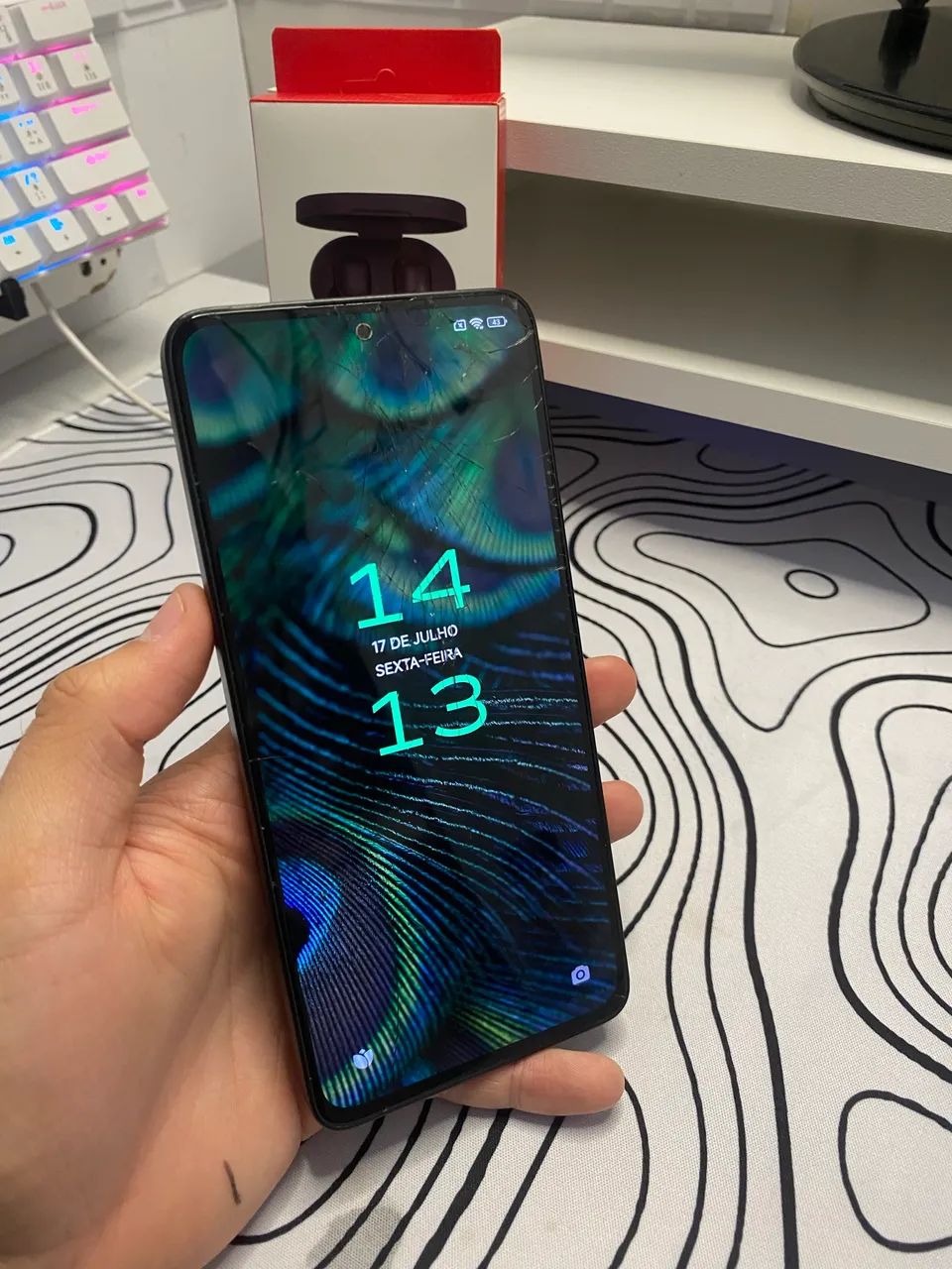 Redmi Note 13 (Tela Trincada / Funcionando Perfeitamente) - Foto 2