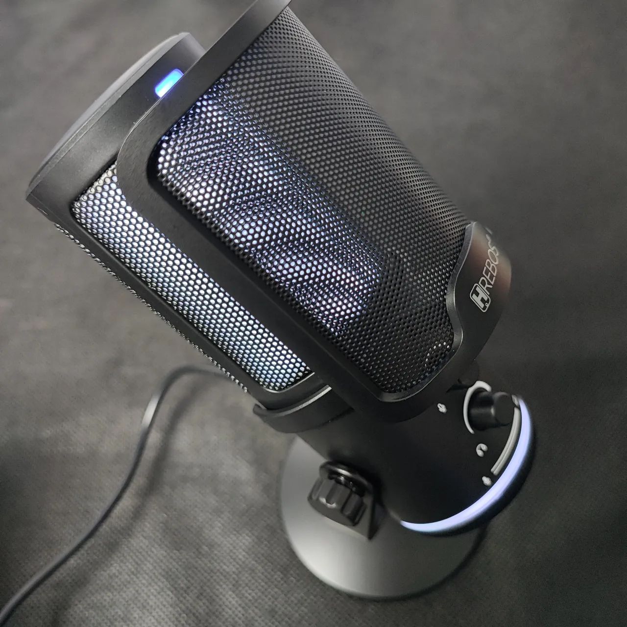 MICROFONE DE MESA GAMER USB/USB-C COM LED RGB - Foto 5