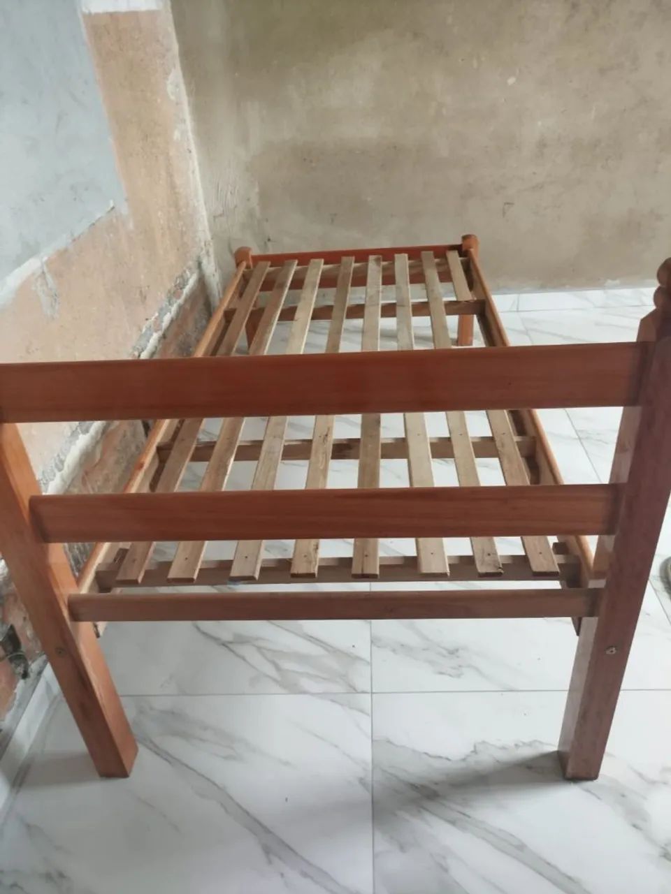 Cama de solteiro de madeira - Foto 2