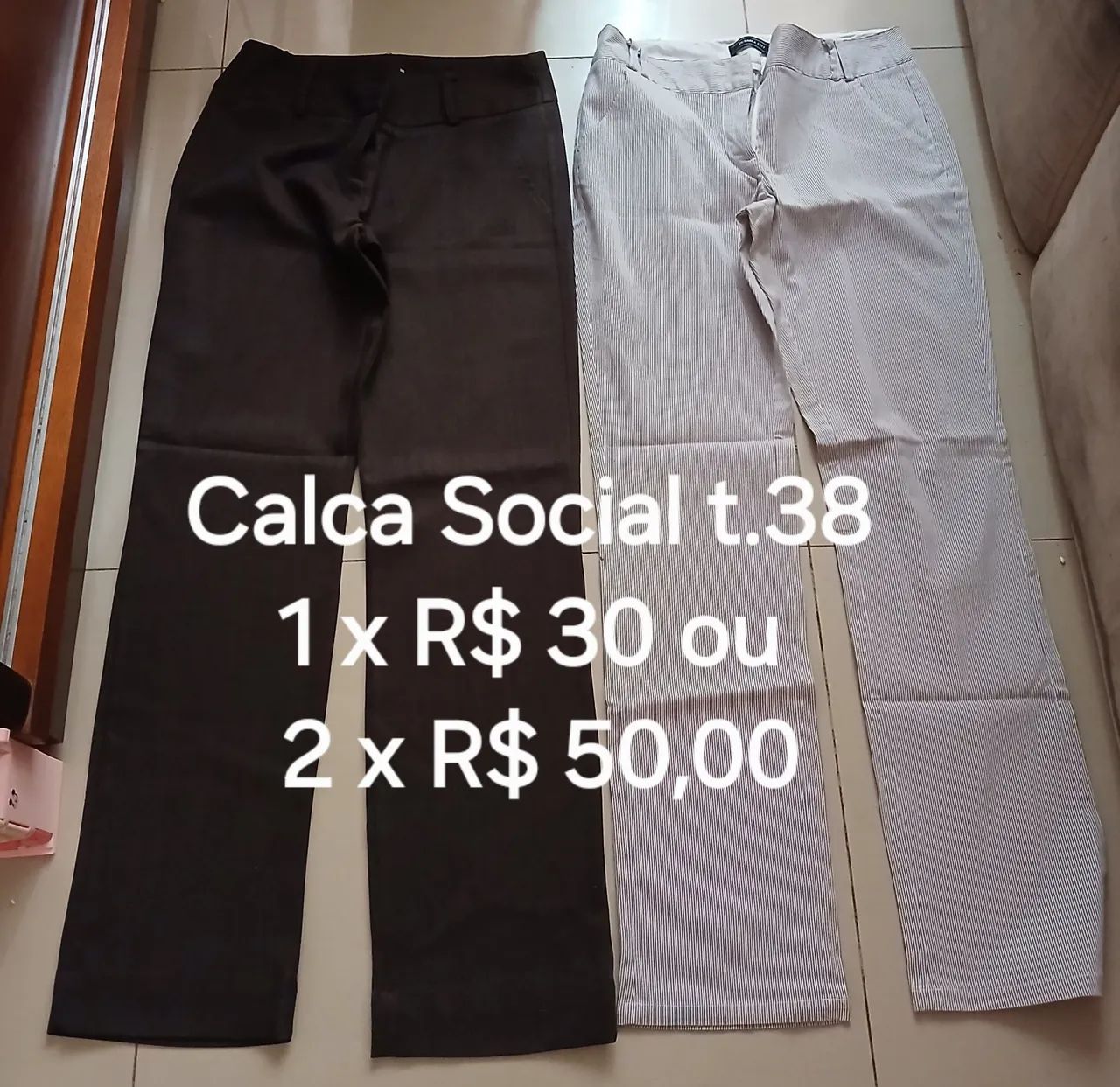 Calça social tamanho 38