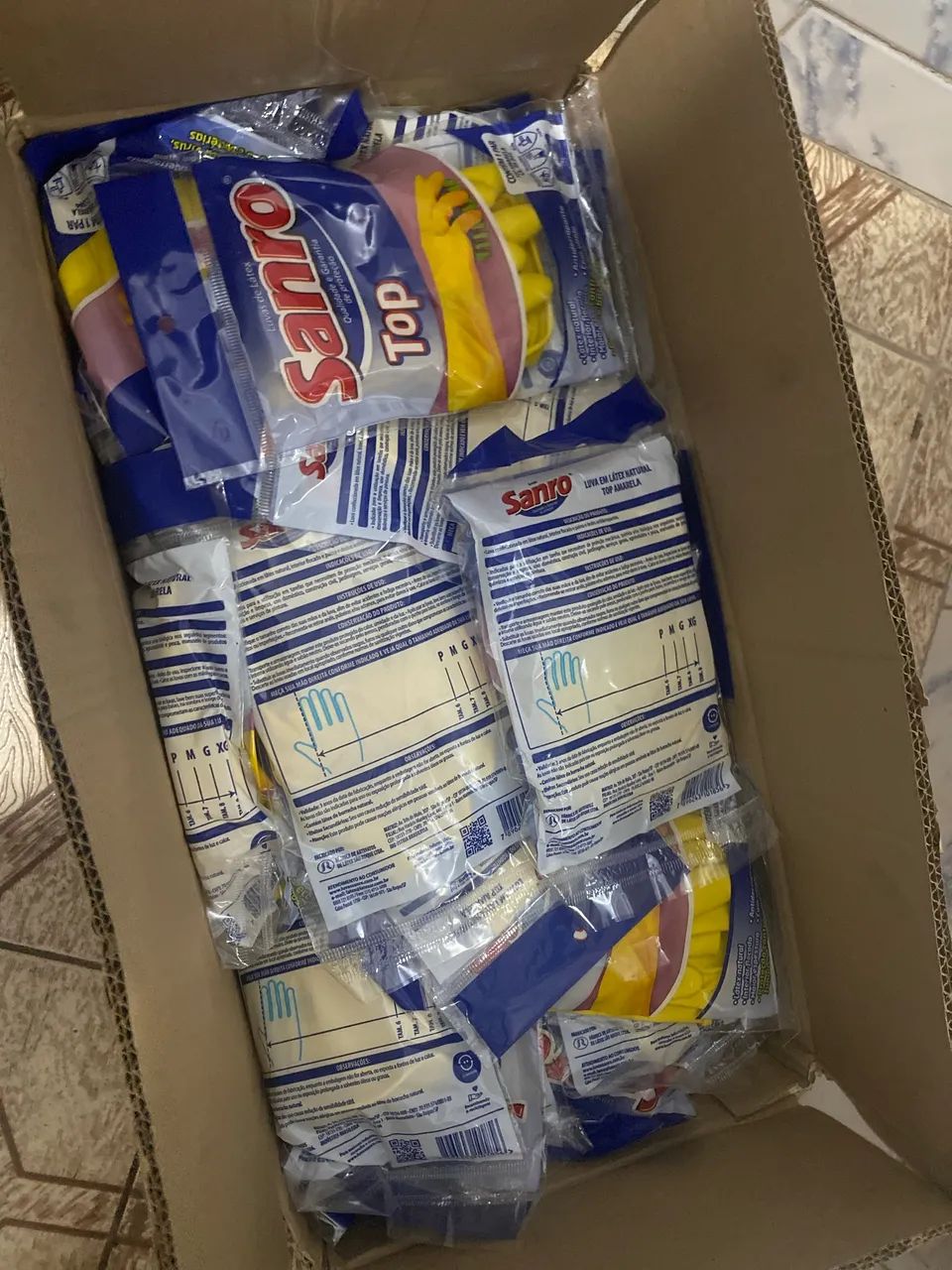 5,00 a UND - 100 Pares de Luvas de Limpeza Tam P - Preço de Atacado - Foto 4